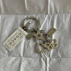 Coach Silver Charm Keychain
